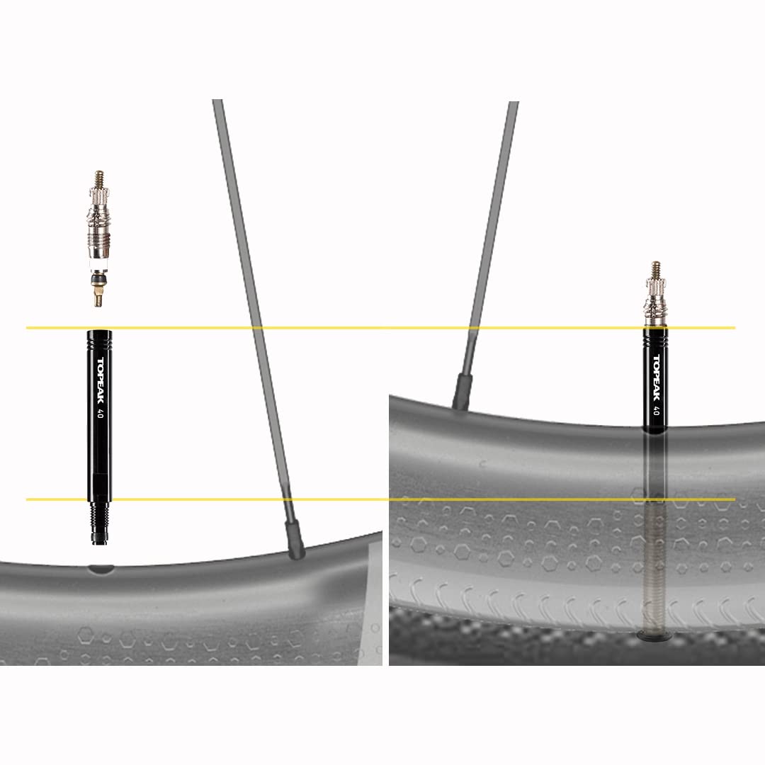 Topeak Presta 40 Mm Tubi Valve Extender 2 Units One Size, Black - Image 2