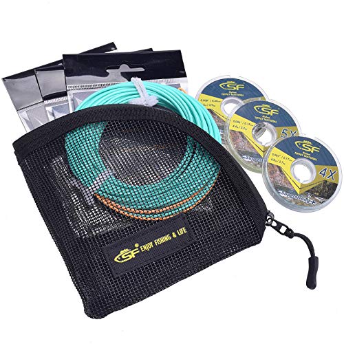 Sf Fly Fishing Leader Wallet Quick-Drying 7 Slots Black Mesh Tippet Tapered Leader Polyleader Shooting Heads Sink Tip Case Storage Fly Leader Pocket For Saltwater Freshwater Large #TOP5