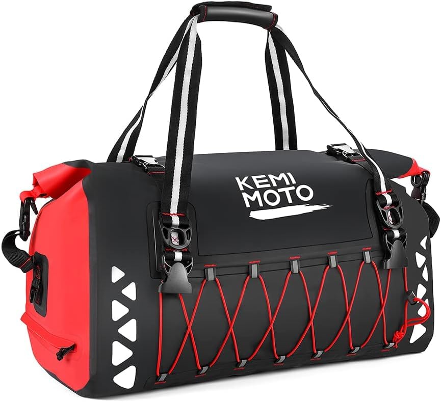 Amazon | KEMIMOTO バイク シートバッグ 防水バック 50L 大容量 IPX6