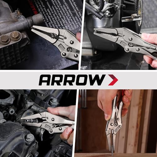 ARROW 9.5" Needle Nose Locking Pliers, Long Nose Locking Pliers by Arrow Fastener - Used condition - Image 7