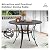 MFSTUDIO Cast Aluminum Bar Height Patio Dining Set of 7, Aluminum 54" Round Bar Height Table with Umbrella Hole and 6 Pieces Bar Height Swivel Stool, Brown