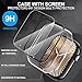 Suoman 2-Pack for Apple Watch Series 11/10 46mm Case, 9H Tempered Glass Screen Protector, All-Around PC Hard Protection Cover -Clear+Clear