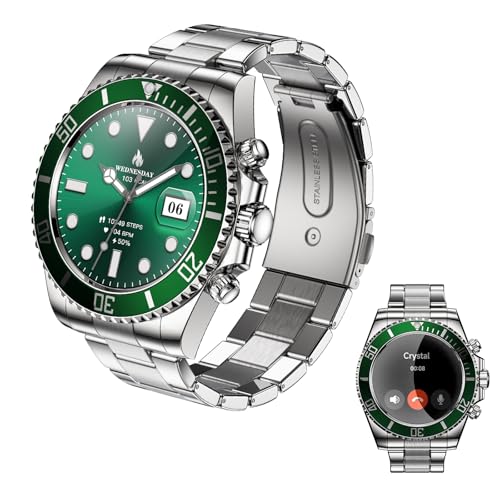 Montre intelligente homme grand cadran lisible et etanche en acier