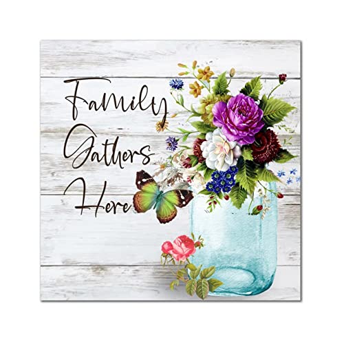 Décoration florale française premium en bois massif avec motif de rose de printemps