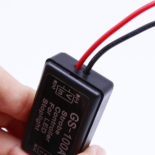 Miniatura 2 de HUIQIAODS Controlador estroboscópico de flash para luz de freno LED, luz de parada trasera para automóvil de 12-24 V, luz de parada LED de freno