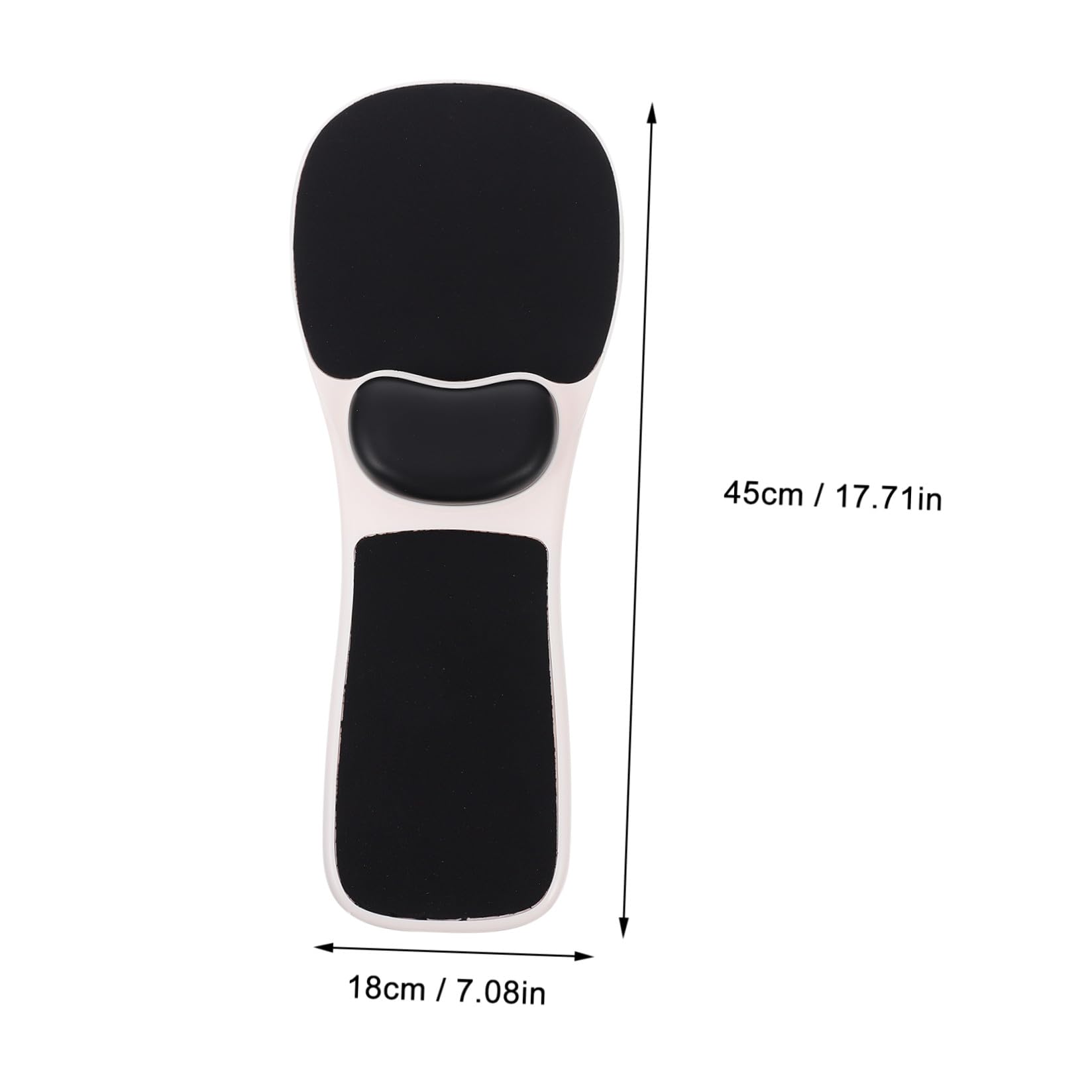 Tappetino Mouse Poggiapolsi in Memory Foam Nero per Desktop