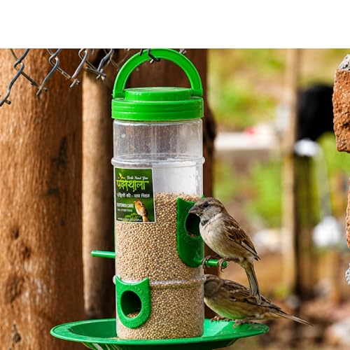 Image of Hanging Bird Feeder for Balcony & Garden 900ml Large Capacity Outdoor Food Feeder for Birds