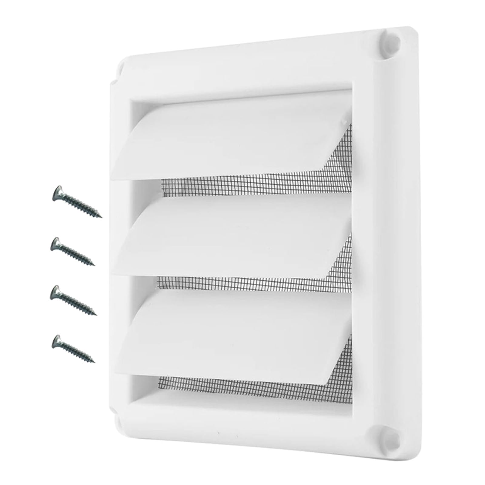 Air Outlet Vents Louver Grille Cover with Screen Meshes Square Soffit Vent Dryer Vent Cover for House Enduring Louvered Grille Wall