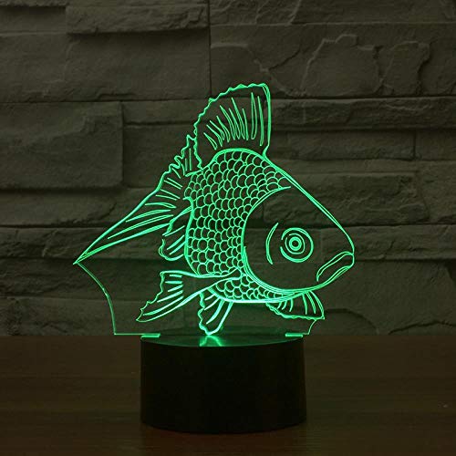 Veilleuse Poisson Rouge 3D nomade pour rassurer bébé et guider les parents la nuit