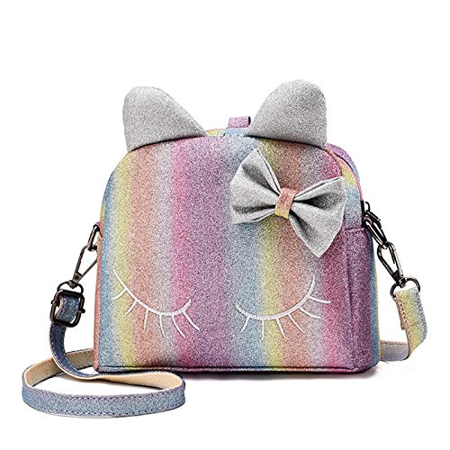 Comparativas de Cenefas para niños para comprar online. 33 AIRUI Bolso brillante para niños, cartera para niñas, bolso cruzado para niñas pequeñas, adolescentes, niñas, color plateado