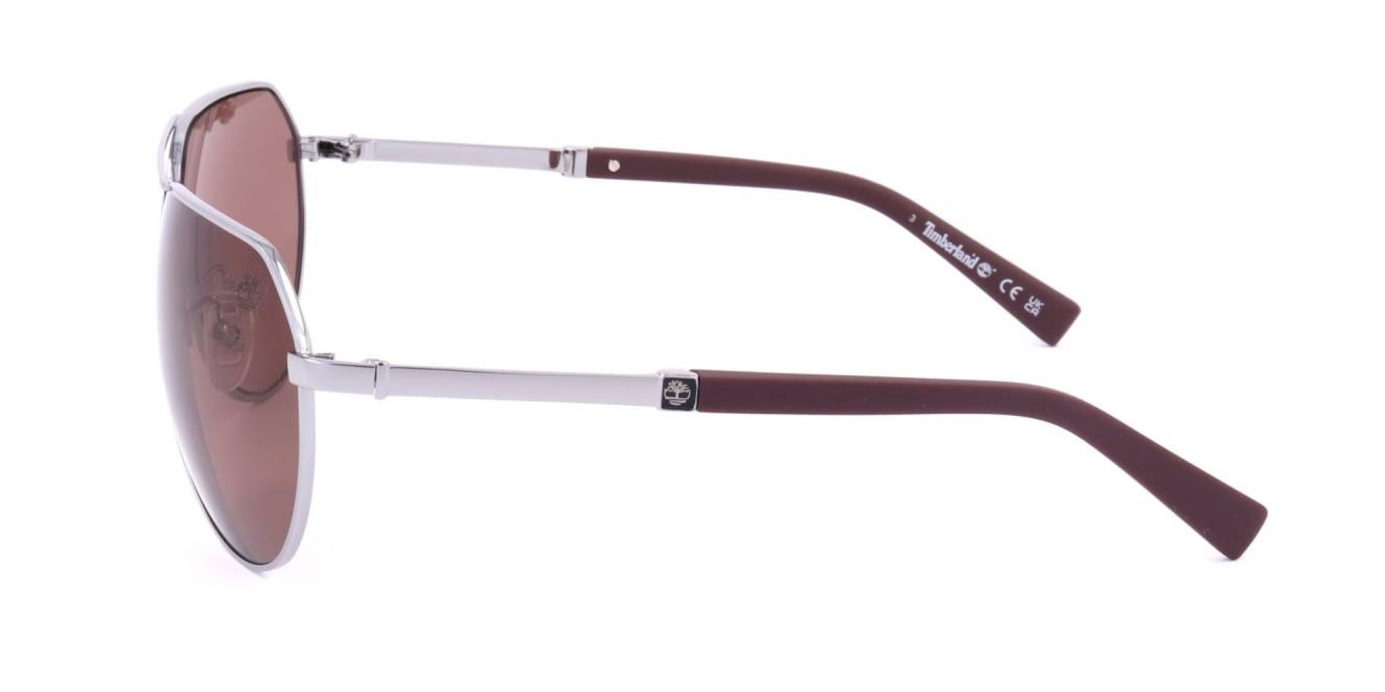 TIMBERLAND Gafas de sol polarizadas Pilot TB9340-H08H60 para hombre, Gris plomizo brillante, 60