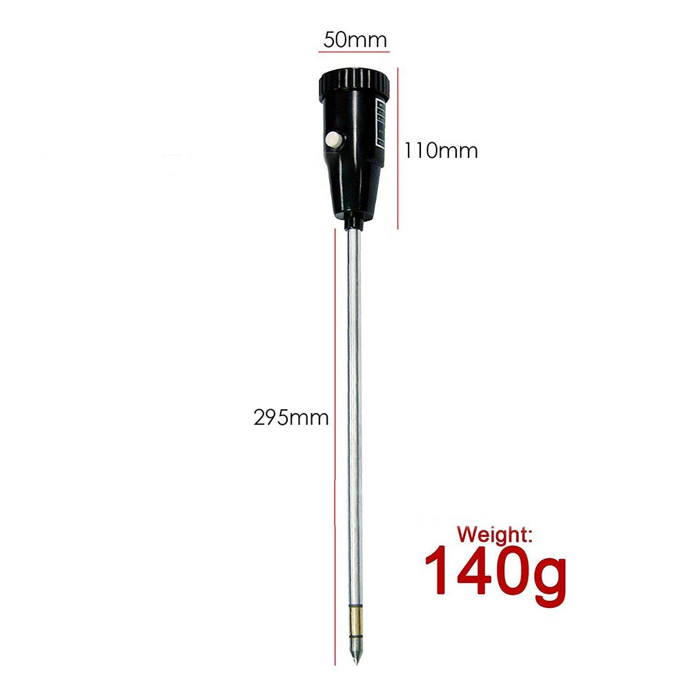 Combo profesional de medidor de pH y humedad del suelo, kit de probador de suelo preciso con electrodo de detección de metal para jardín, granja, uso en interiores y exteriores
