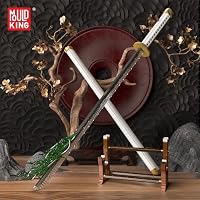 Mould King 10258 MOC Kreatives Samurai-Schwert-Bastel-Modell, mit Scheide und Ständer, mit LED-Lichtern und Batteriebox, 39 Zoll Zoros Enma-Schwert Anime-Rollenspiel-Schwert-Bausatz （1674+ Teile） – Ansicht 2
