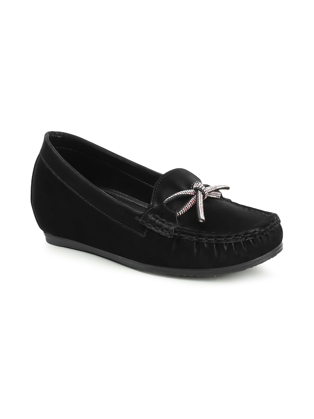 Carlton London Women Black Comfortable Slip On Flat Loafer Ballet with Heels, for Party and Wedding, Casual and Formal Occasions (40) (B0DCVY4WM5) Amazon Price History, Amazon Price Tracker