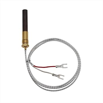 long term 24" Aluminum 750mv Thermopile Generator Replacement for Fireplace Thermopile Replacement Fireplace&Stove Accessories,Fire Gas Stoves Heat&Glo Gas Stoves Oven Water Heater&Frying Furnace