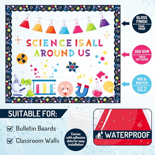 Décoration de tableau d'affichage scientifique robuste et esthétique pour école - 3