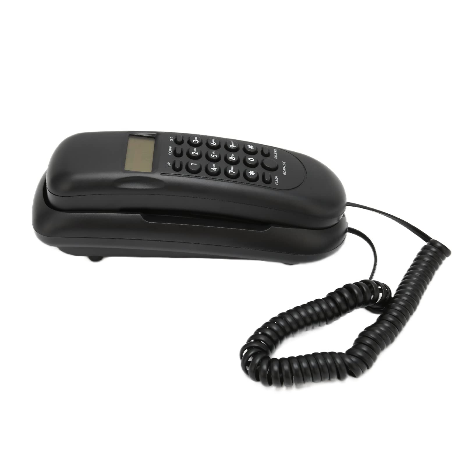 Acouto Telefony Stacjonarne VTC?50 Ręczny Cyfrowy Telefon Montowany na ścianie z funkcją Identyfikacji Dzwoniącego do Biura Biznesowego W Domu i W Domu Zapewniającym Porządek W Mniejsze