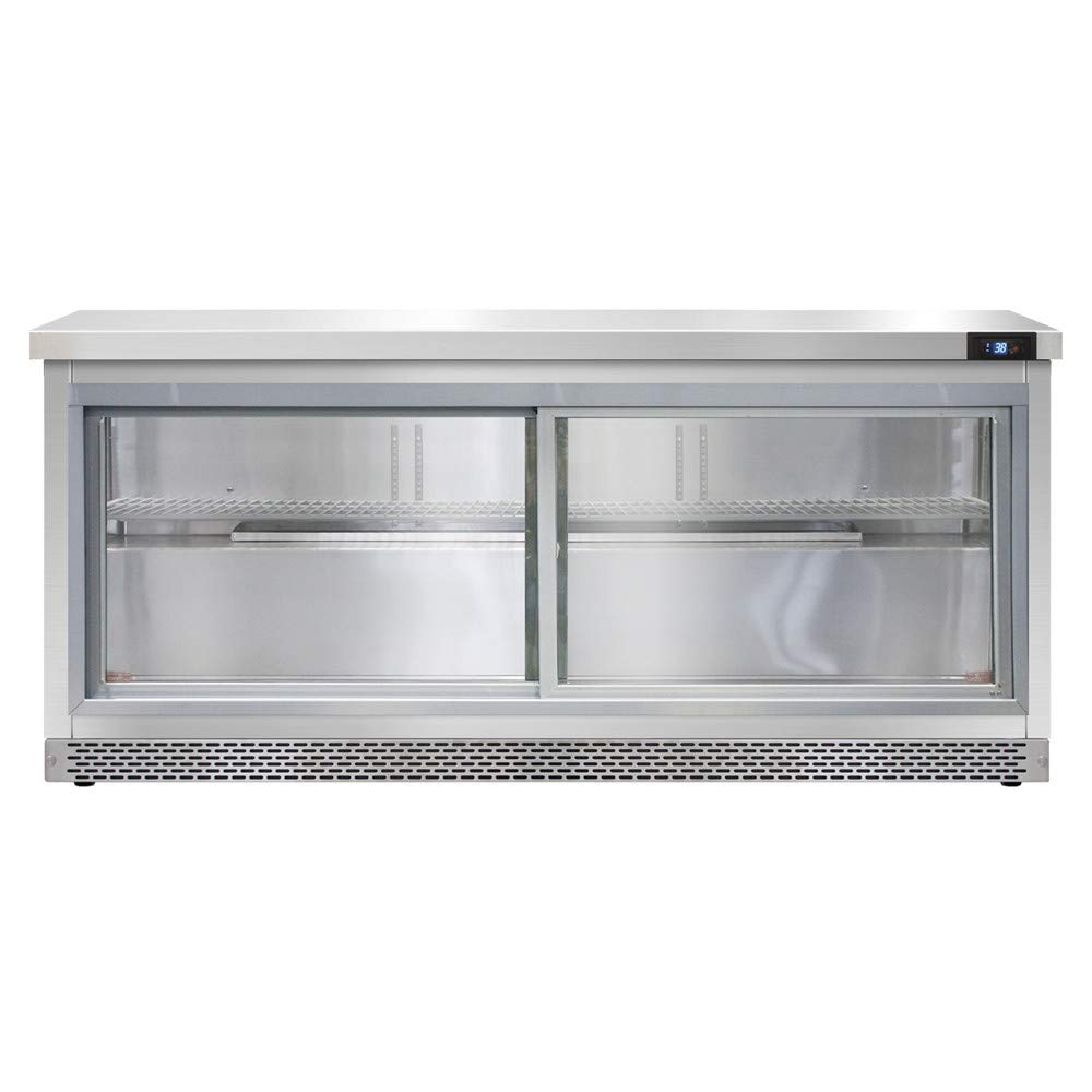 Three Section Work Top Refrigerator 72" W by Continental Refrigerator – Model SW72-SGD-FB