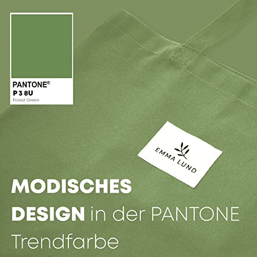 Emma Lund Jute tas - stijlvolle boodschappentas met binnenzak en extra brede bodem - stoffen tas van 38 x 40 cm met lang handvat - perfecte tas als schoudertas of tote bag - Image 5