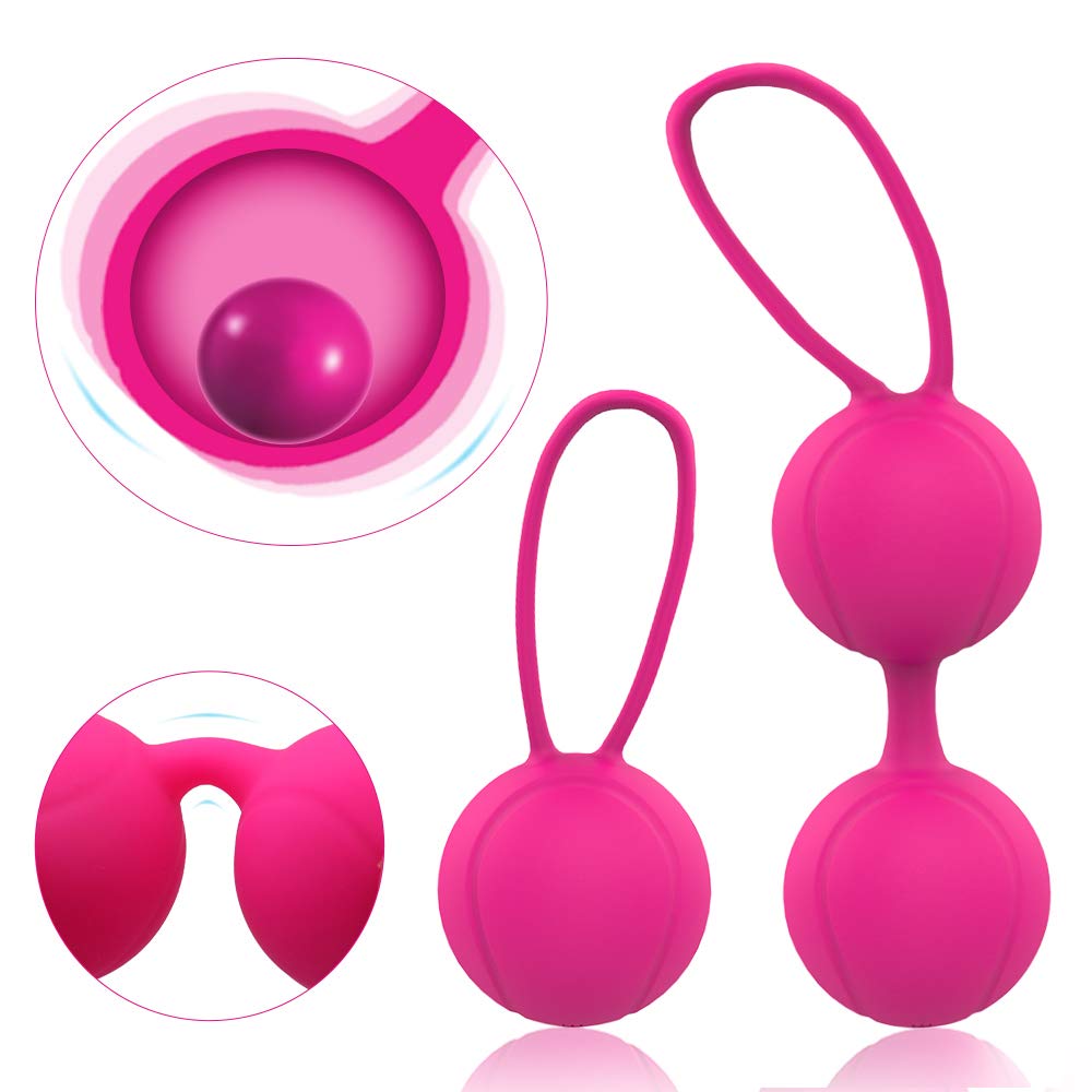 Bolas Chinas, Bola Pélvicas, Fortalece los Músculos Pélvicos y Previene la Incontinencia Urinaria,Entrenamiento Completo del Suelo Pélvico para Mujeres,Rosa