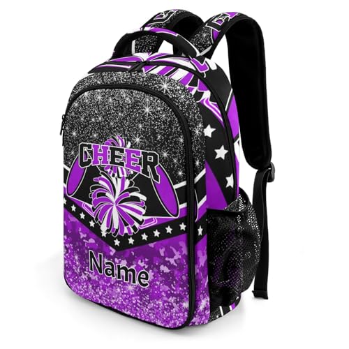 Waterproof Cheer Backpack Personalized Cheerleader Backpack for Sport Training Competition Gift(Purple)2