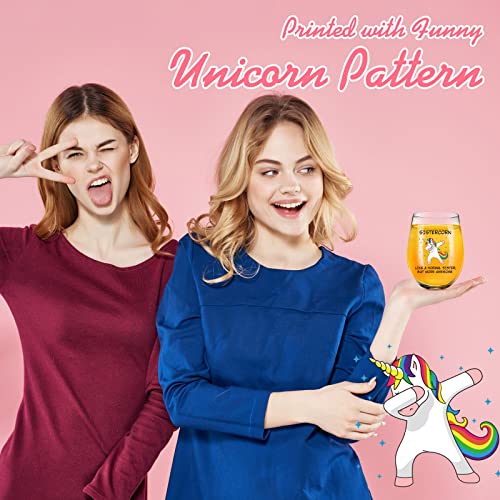 Patelai Sistercorn Cup 17Oz Stemless Wine Glasses For Red Or White Wine 17 Oz Sister Unicorn Wine Glass For Best Sister Xmas Birthday Gifts For Wine Lover (Unicorn) #TOP6