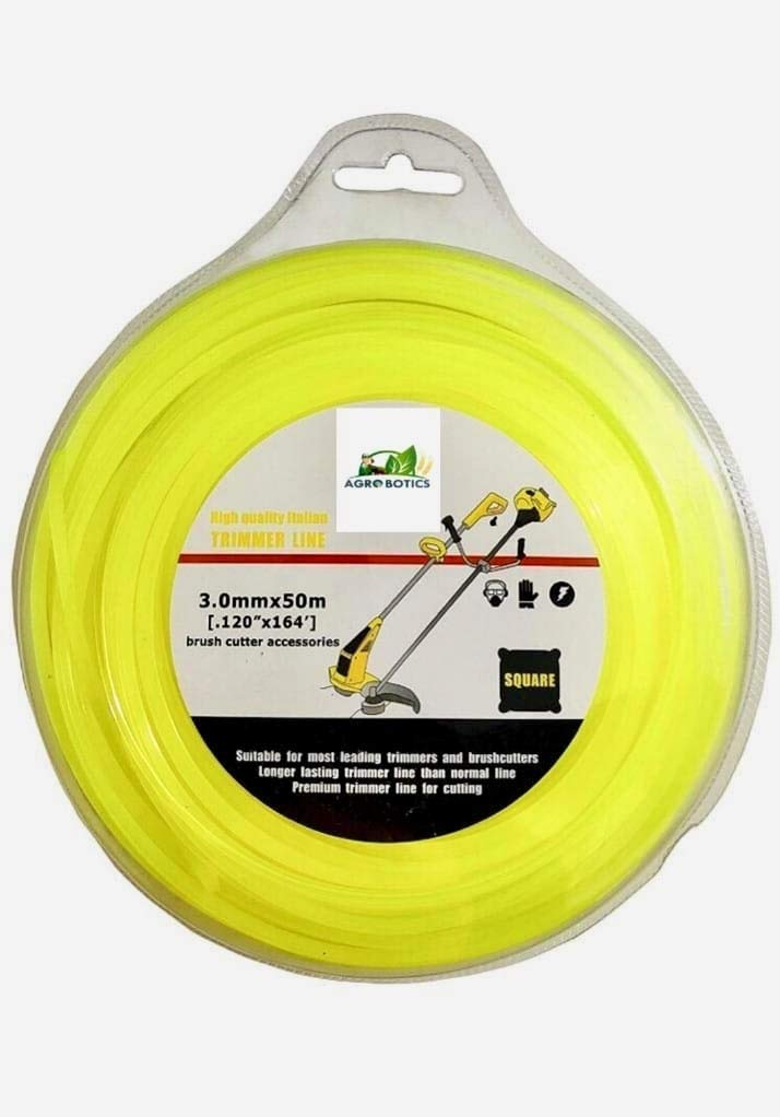 Agrobotics® Grass Trimmer line, Nylon Rope Wire Trimmer Line 50 Mtr Paket use for All Type Brush