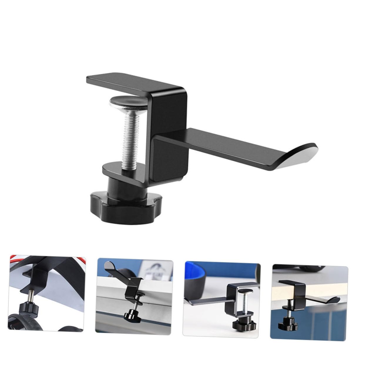 2 Stück Metall Haken Untertisch Kopfhörerhalterung Robuster Headset Halter aus Langlebigem Metall Einfache Montage Vielseitiger Hängeständer für Schreibtisch Küche Büro und