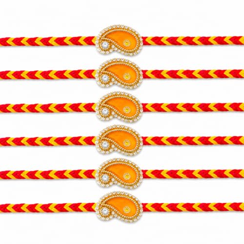 Image of Set for Brother Set of 2, Designer Peacock Rakhi for Brother Boy Men, Premium Kalash Raki for Bhaiya, Traditional Rakshabandhan Rakhis with Best Wishes Card and Tillak Set, Thread (yt)