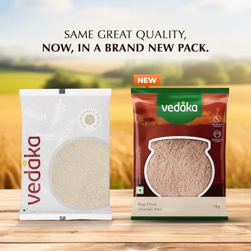 Image of Amazon Brand - Vedaka Ragi Flour (Nachni Atta), 1 kg