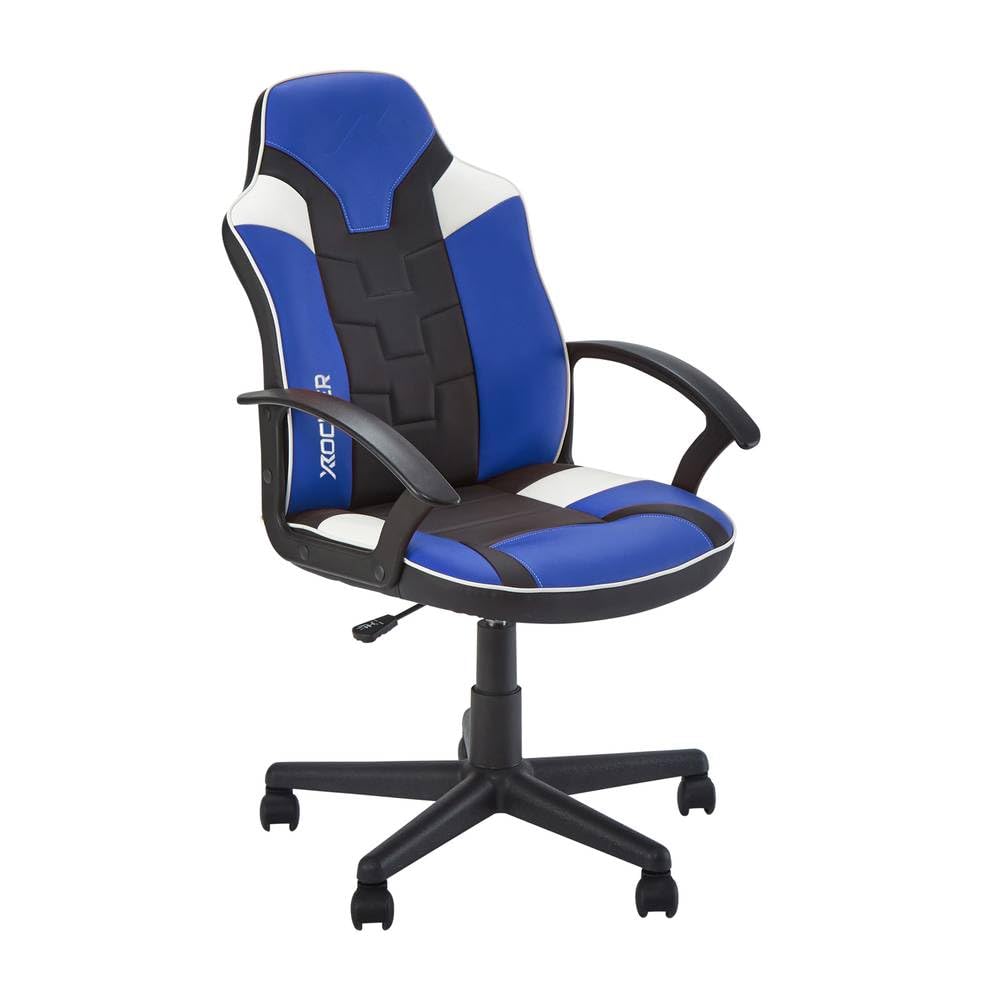 X-Rocker Saturn Gaming Chair, Mid Back Ergonomic Office with Armrest, Computer Swivel Chair with Back Support, Adjustable Height, Comfortable for Young Adults and Teens - BLUE — image 1