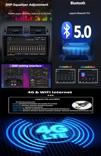 Radio coche Android 12 para Mazda 3, car stereo de 9 pulgadas con Bluetooth y USB 5