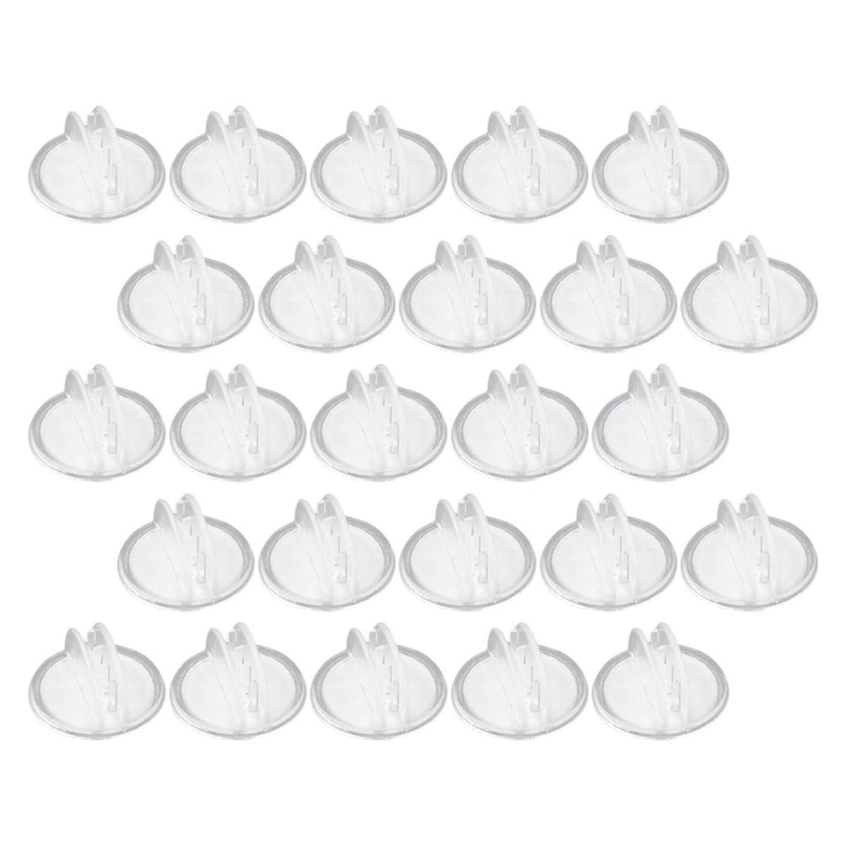 Porte-étiquettes en Plastique pour Rayons, Lot de 25 Clips Publicitaires Polyvalents Base Adhésive, pour Restaurants et Magasins de Compléments