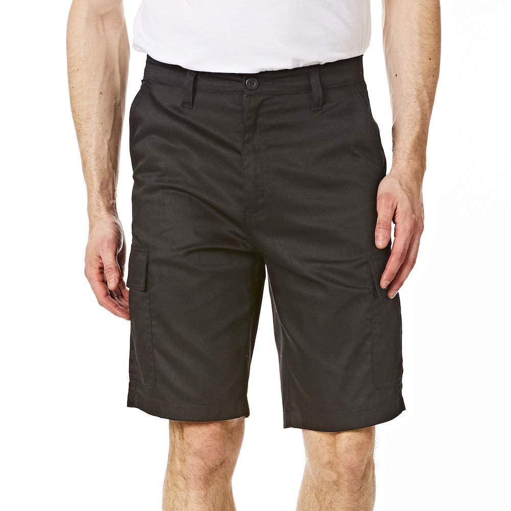 Iron Mountain IMSHO226 Mens Workwear Multi Pocket Work Classic Cargo Shorts, Black, 40W