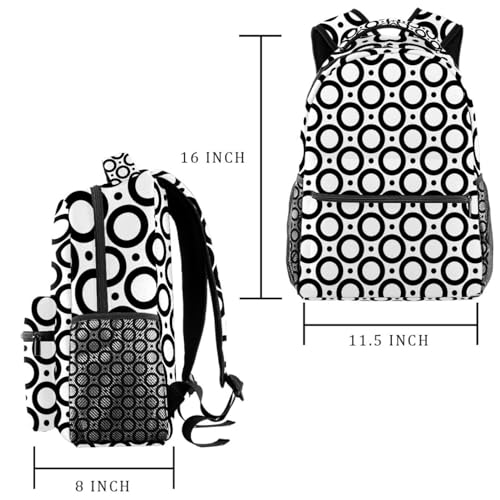 Sac à dos d'école imprimé géométrique mixte ados 29.4cm
