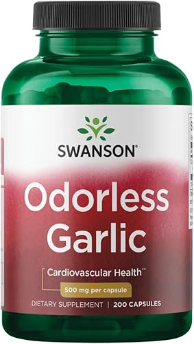 Swanson Ajo con olor controlado 500 miligramos 200 cápsulas disponible en Yaxa Peru
