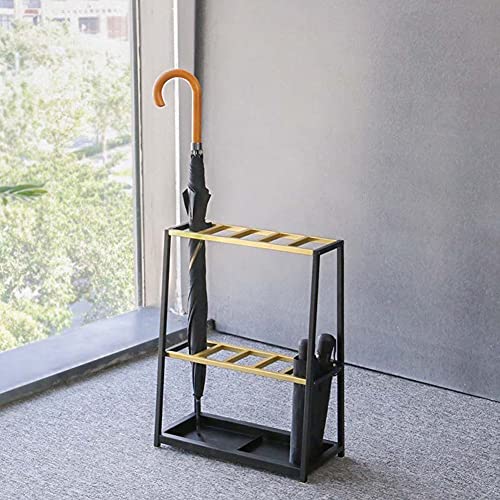Parapluie stand pour couloir avec rack metal storage noir - 8