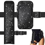 Locmeo Rave Fan Bag with Cell Phone Pocket Fan Case Bag with Arm Leg Band Buckled Zippers and Hidden Zipper...