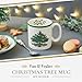Spode Christmas Tree Mugs Set of 4 – Iconic Tree Pattern, Holiday Beverage Mugs with 9 oz Capacity – Dishwasher Safe, Festive Hot-Drink Cups in Durable Stoneware for Cocoa, Tea & Coffee