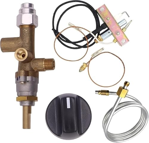 BGD Brass Safety Valve Propane Fire Pit Heater Pilot Burner Kit Fits Patio Heater,FD4 Dump Switch 250VAC 15A,125VAC 20A T125 Replace Safety Device Ignition Component Pilot Kit