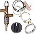BGD Gas Safety Control Valve Kit with Thermocouple Flame Failure Protection & Piezo Igniter - Universal Replacement Fits Patio Heaters, Fire Pits, Gas Grills (Auto Safety Shut-Off Valve)