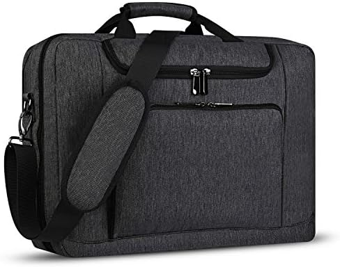 BERTASCHE 17.3-Inch Laptop Shoulder Bag for Men Women, Durable Messenger Shoulder Bag with Strap, Carry On Handle Case Compatible for Computer Notebook MacBook in Grey