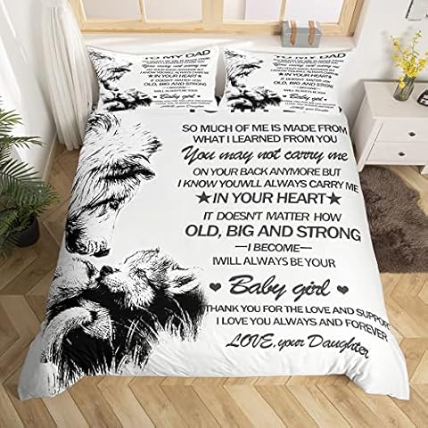 Father Lion Ultra Soft Duvet Cover Set Cover