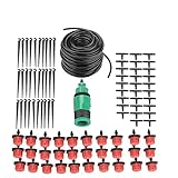 Tropfbewässerungsset Mikro-Bewässerungssystem Automatische Bewässerungsausrüstung für Garten-Rasen-Patio-Gewächshaus(25m)
