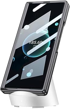Aksesuarcim Samsung Galaxy Z Fold 6 ile Uyumlu Kılıfı Kamera Lens Korumalı Deri Standlı Mıknatıslı Premium İnce Kapak Kıpta Siyah