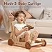 Woodtoe Wooden Baby Walker, 4-In-1 Montessori Baby Push Walker, Adjustable Speed Baby Walker Toys for Boys and Girls, Toddler Balance Bike, Growing Educational Learning Push Birthday Toy Gifts for Kid