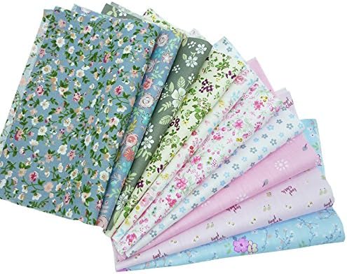 50pcs 7.8" x 9.8" （20cm x 25cm) Quilting Fabric,Fat Quarter Cotton Craft Fabric Bundle Patchwork Pre-Cut Quilt Squares for DIY Sewing