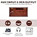 10-in-1 Wood Classic Turntable Stereo System with Bluetooth Connection, Vinyl Record Player, AM/FM, CD, Cassette, USB, SD Slot. 2 Built-in Speakers, Remote Control, MP3 Player, Espresso