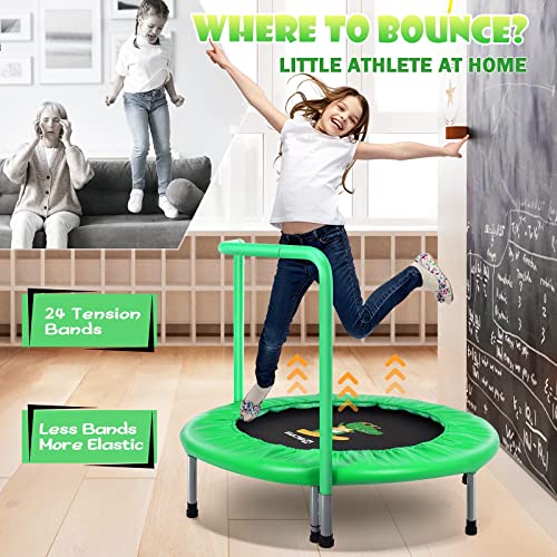 BCAN 36'' Toddler Trampoline, ASTM Certified - Kids Trampoline for Ages 1-6, Foam Handle & Safe Thickened Cover, Mini Trampolines for Kids Indoor, Easy to Assemble - Thumbnail 7
