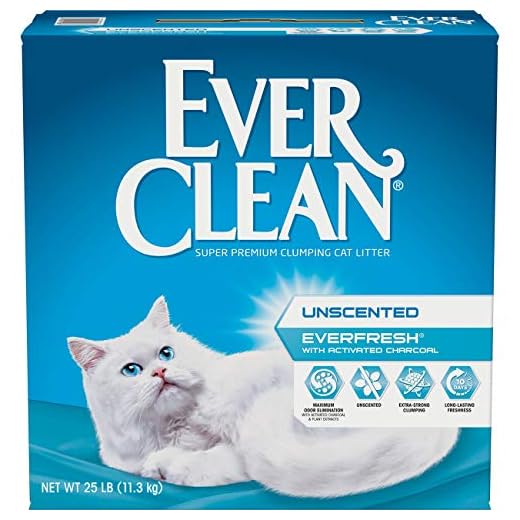 Ever Clean Ever Fresh Litter with Activated Charcoal Clumping Cat Litter, Unscented, 25 Pounds
